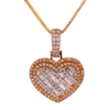 10K Gold 1.65ct Baguette Diamonds 3 Step Heart LDS Pendant