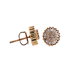 10K Gold 0.37ct Diamonds Small Circle Unisex Earrings