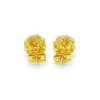 10K Yellow Gold 0.50 CT Baguette Diamond Round Earrings